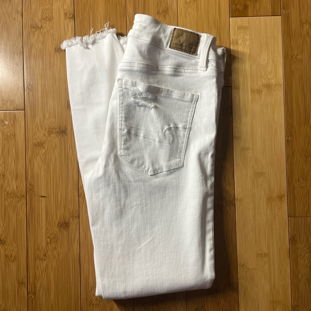 White Distressed Women's Jeans